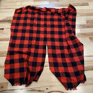 red buffalo check blanket poncho wrap